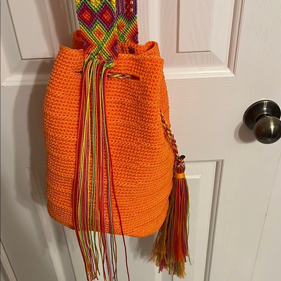 Vibrant Orange Bucket Bag - Picture 4 of 11